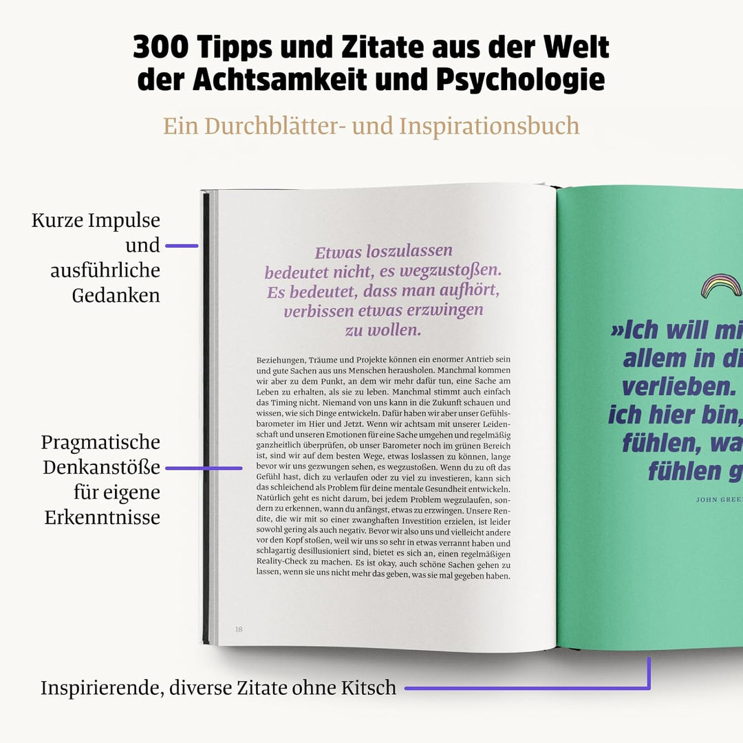 Das grosse Buch der guten Gedanken – 300 Tipps und Zitate aus der Welt der Achtsamkeit und Psycholog