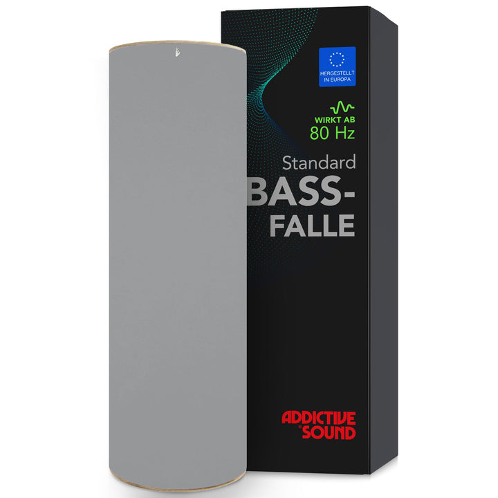 Addictive Sound Bassfalle Rund Standard, Bass Trap 80-210 Hz, Hellgrau, Hellgrau