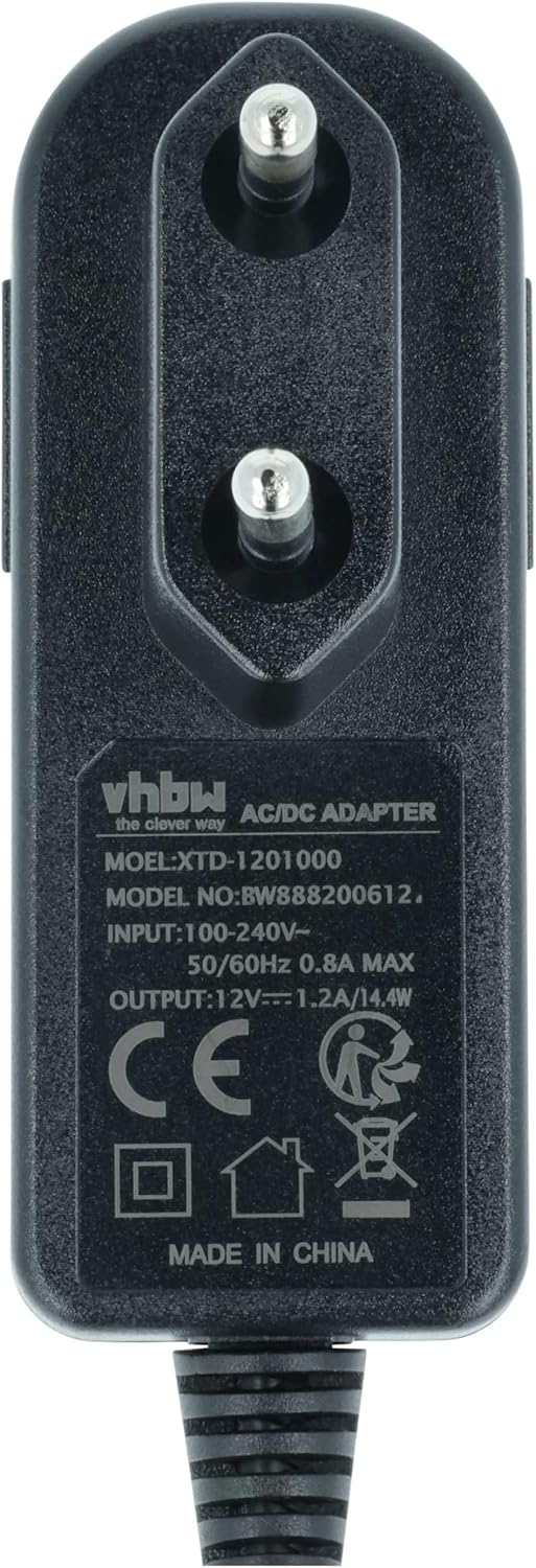 vhbw Netzteil kompatibel mit Makita BMR105, DMR102, BMR104B, BMR104W, DMR102B, DMR104, DMR104B DAB R