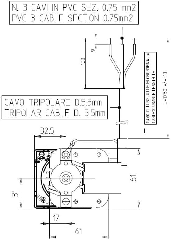 Easyricambi Motor Umgehungslüfter lang 379 mm 300 x 35 cm für Pelletöfen - EMMEVI FERGAS 107602