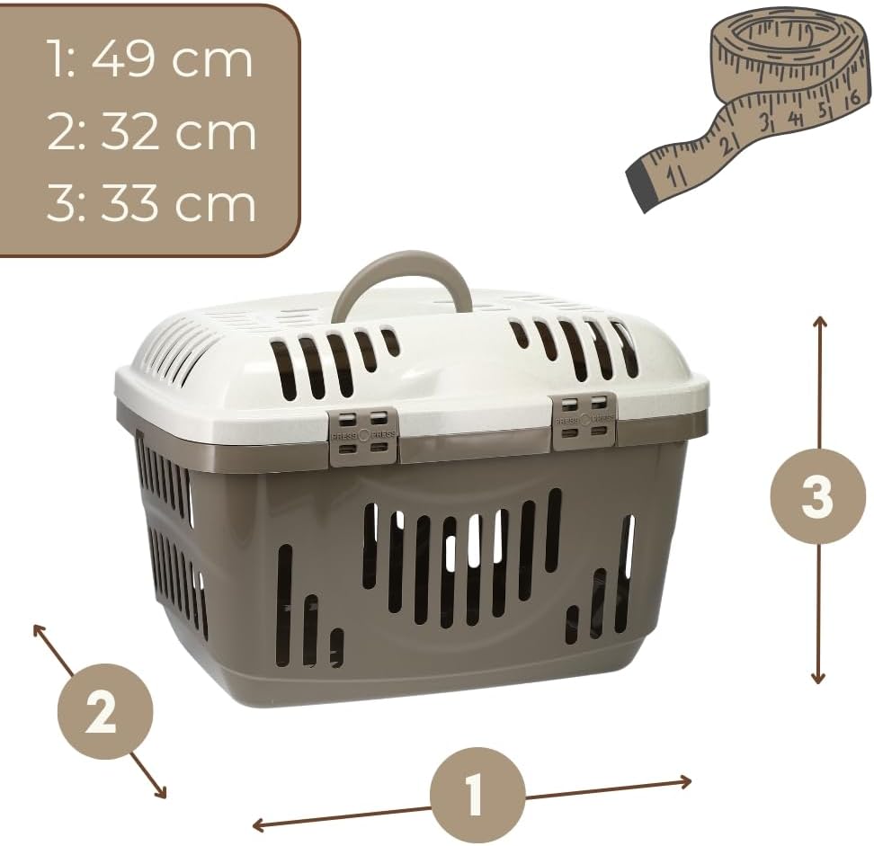 GarPet Transportbox Oben Öffnen Hunde Katzen Kleintier Transport Box Katzenbox Hundebox Open Top Str