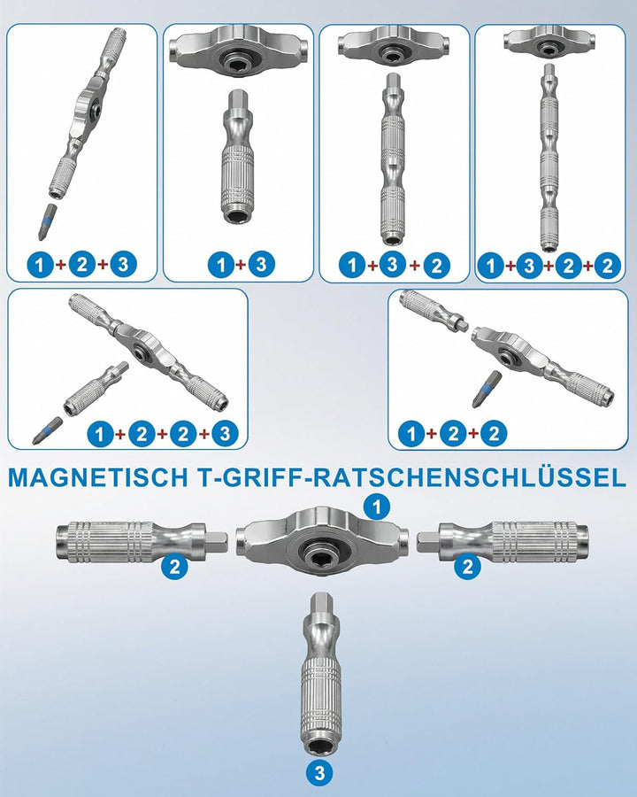 66-in-1 Ratschen Schraubendreher Set - Magnetisch Ratschenschraubendreher, 66-in-1