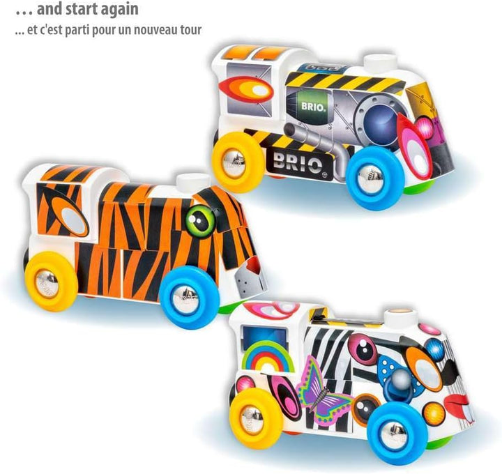 BRIO World 33979 Sticker Lokomotive - Holz-Eisenbahn zum Bekleben mit vielen tollen Motiven auf wied