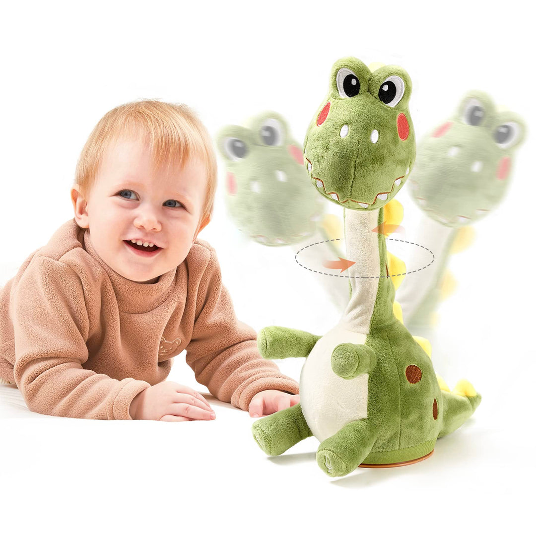 TUMAMA KIDS Sprechender Dinosaurier Spielzeug, Elektronische Dinosaurier Spielzeug Nachsprechen, Tan