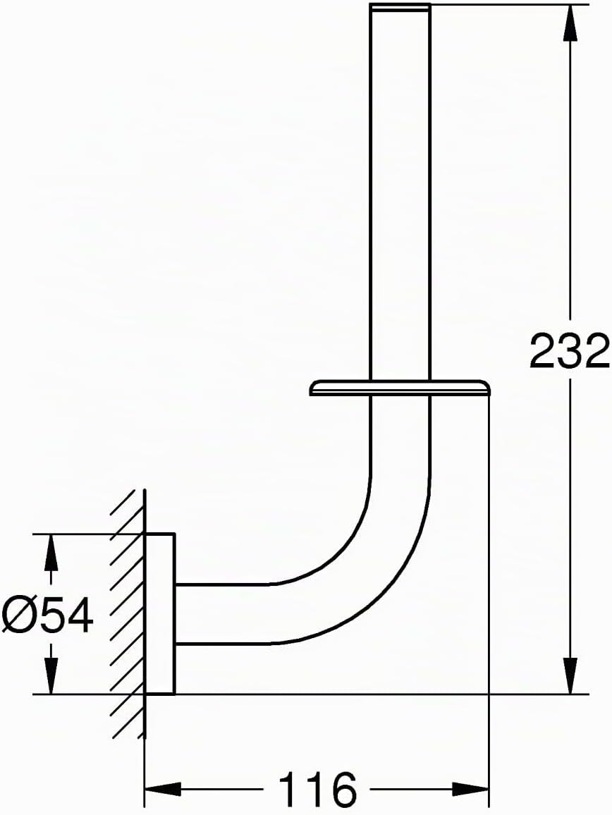 Grohe Essentials Reservepapierhalter, supersteel, 1 Stück, 40385DC1