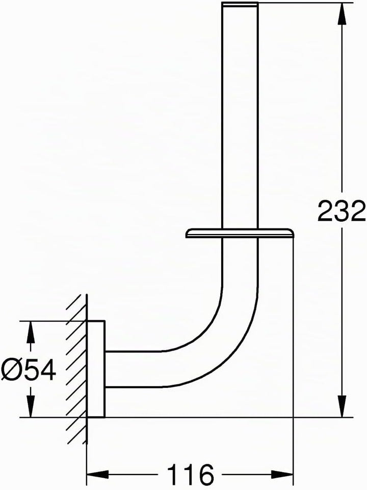 Grohe Essentials Reservepapierhalter, supersteel, 1 Stück, 40385DC1