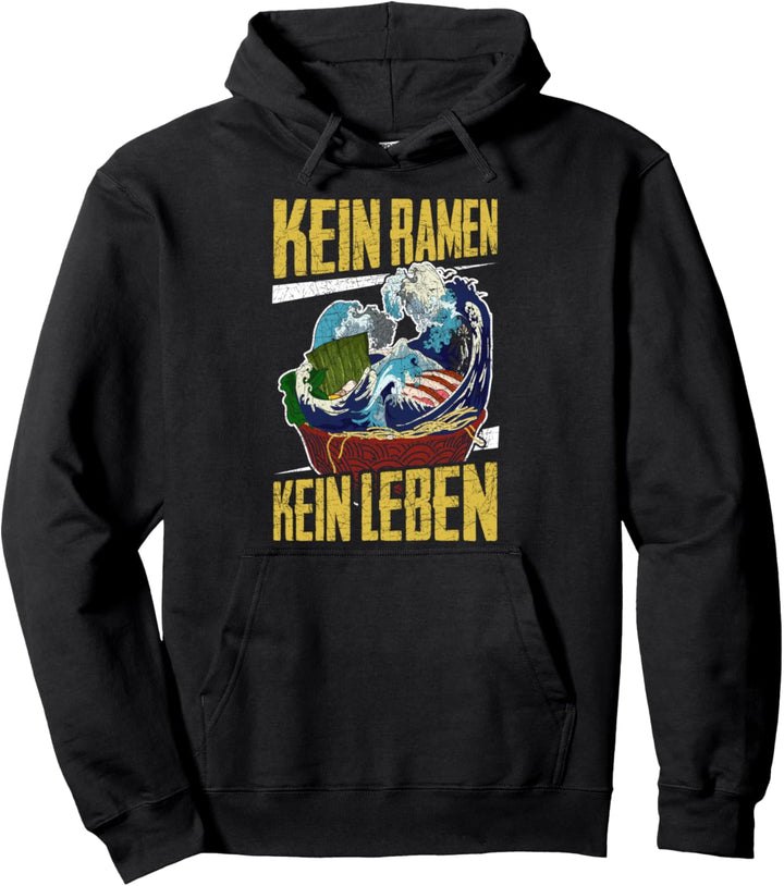 Kein Ramen kein Leben Japanische Nudelsuppe Lustiges Ramen Pullover Hoodie