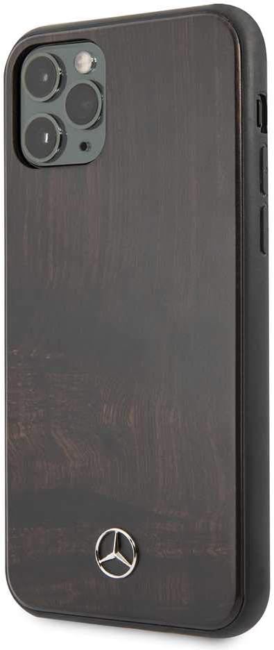Mercedes-Benz Hülle aus der Wood Line Rosewood Serie für iPhone 11 Pro, braun