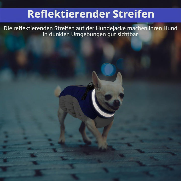 CITÉTOILE Hundemantel Winter,Hundejacke mit Geschirr, Wasserdicht Hundemantel mit Fleece Gefütterte