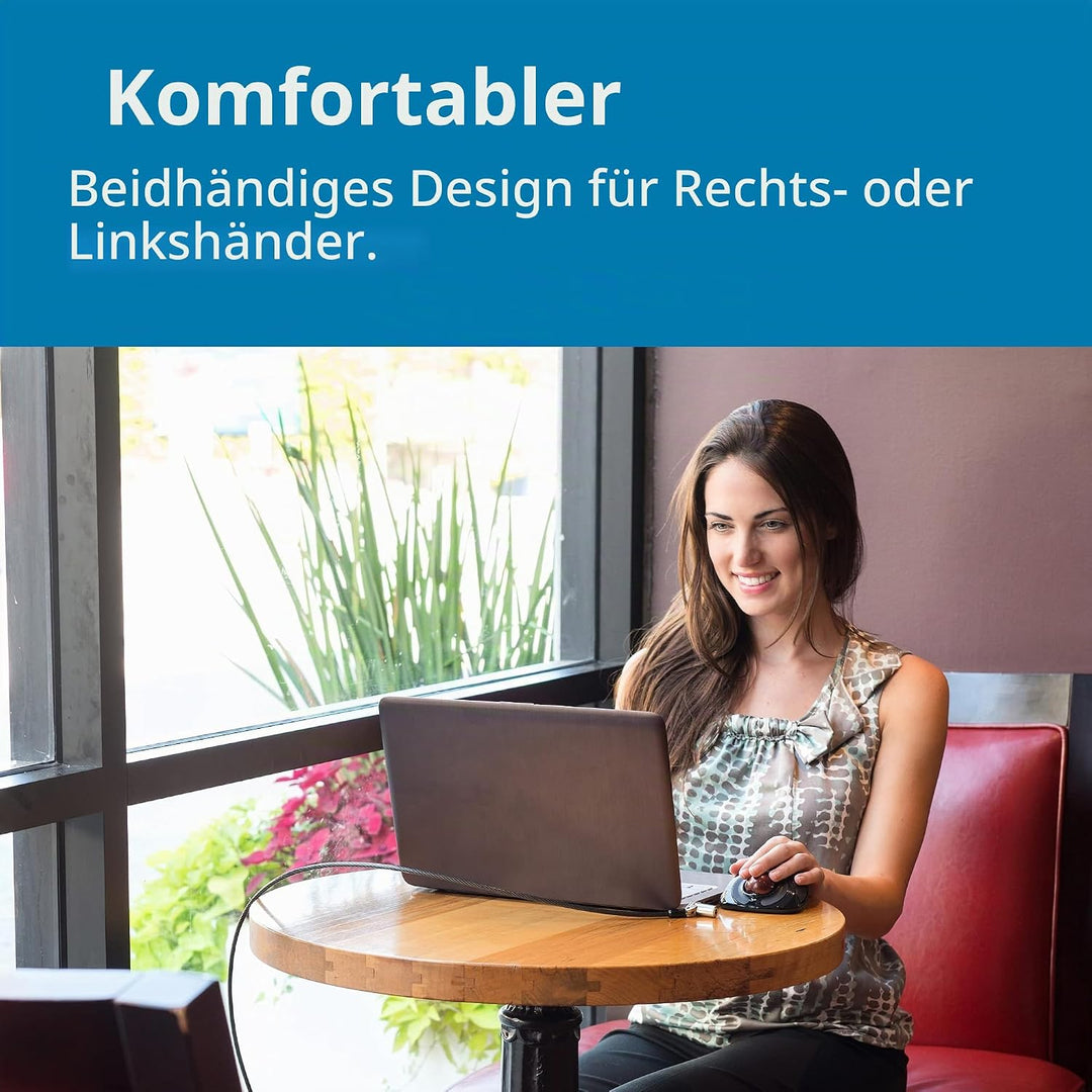 Kensington Orbit TrackBall, Kabellose ergonomische TrackBall-Maus, 32 mm Kugel, Kompatibel mit Windo