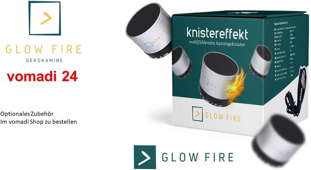 El Fuego Elektrokamin mit täuschend Echtem Flammeneffekt B, 1 Stück, Tessin schwarz