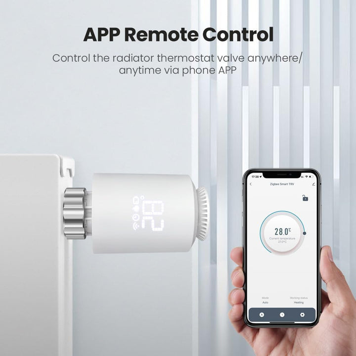 Smart Heizkörperthermostat, Zigbee Thermostat, Smart Heizungsthermostat mit App-Funktion,Programmier