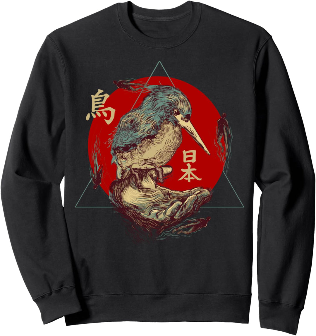 TRADITIONELLES JAPANISCHES DESIGN, ORIENTALISCHE VOGELKUNST Sweatshirt