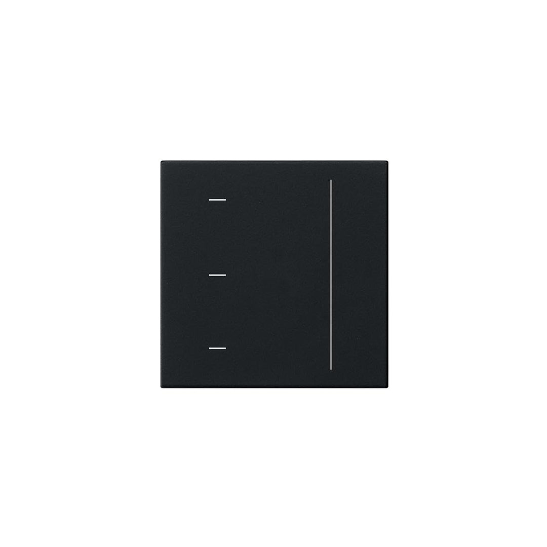 GIRA 5365005 System 3000 Touchaufsatz System 55, Schwarz matt