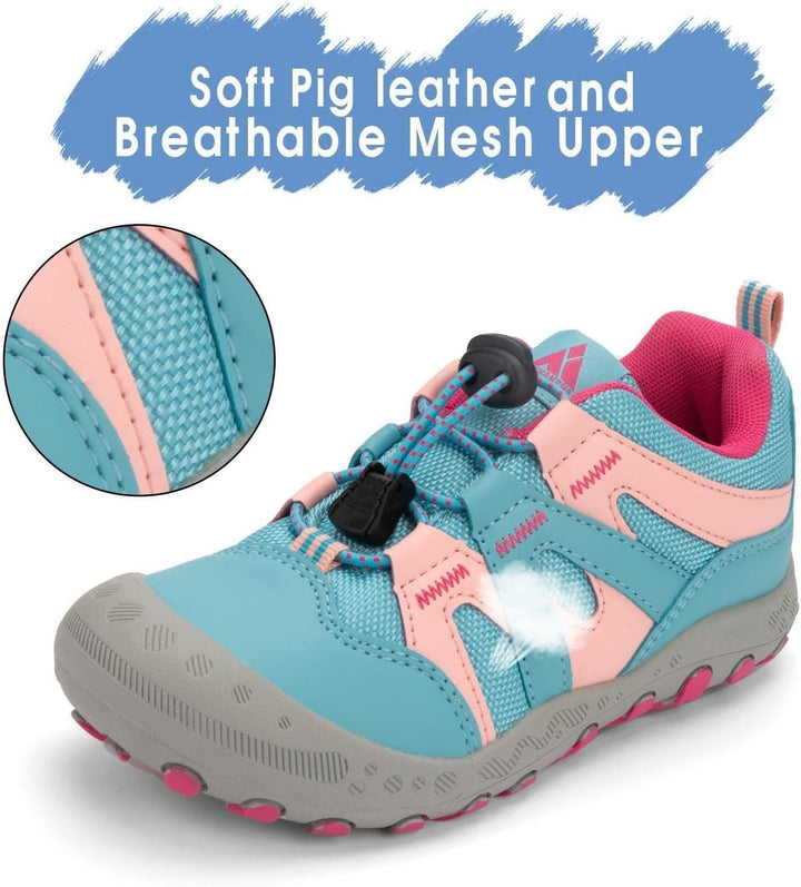 Mishansha Jungen Mädchen Wanderschuhe rutschfest Walkingschuhe Weich Flexibel Stabil Fitnessschuhe F