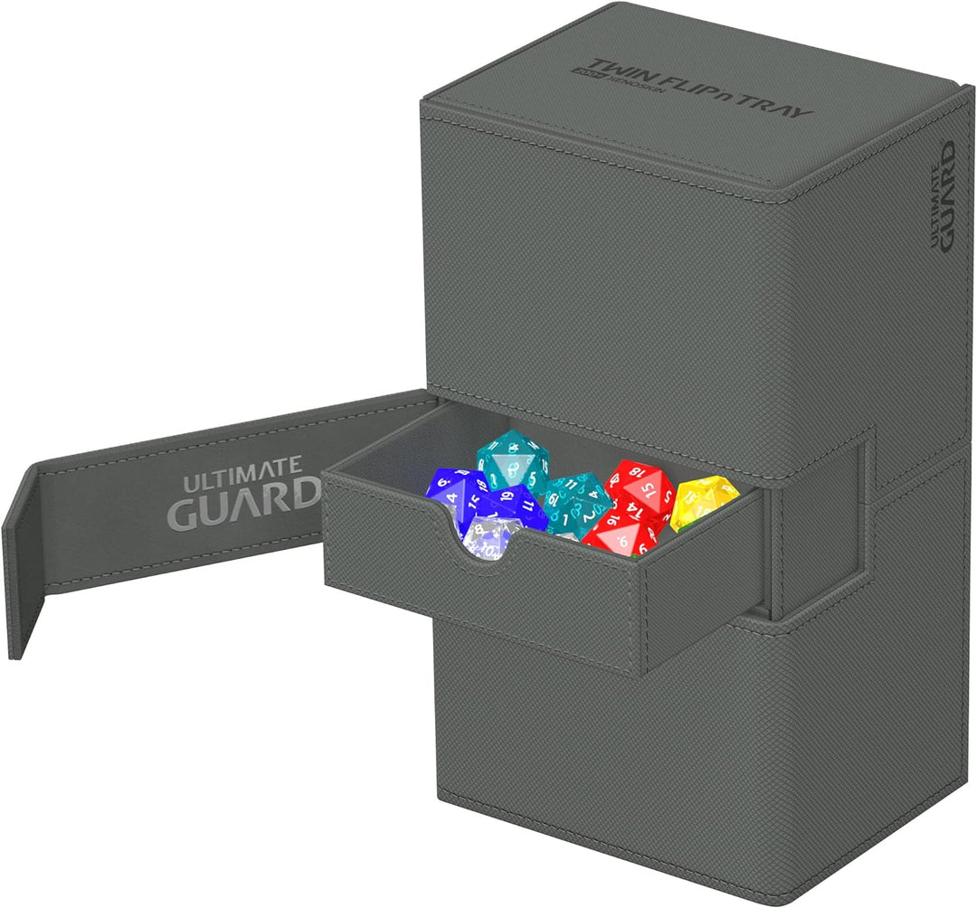Ultimate Guard Twin Flip`n`Tray 200+ XenoSkin Monocolor Grau, Grau