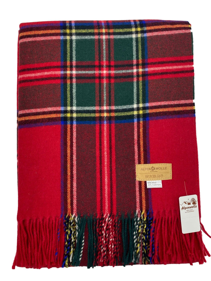 Kaschmirplaid Wollplaid Irland mit Fransen, 140x200cm, 20% Kaschmirwolle 80% Merinowolle