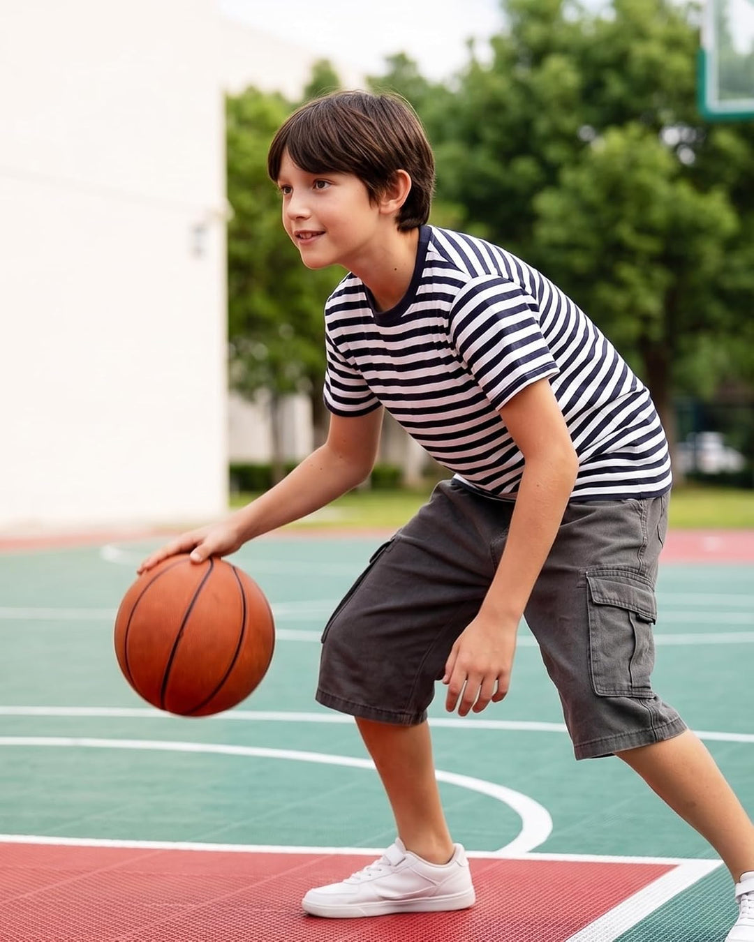 LAPASA Kinder T Shirt 100% Baumwolle 4er Pack Unisex 3-13 Jahre/ 95-165 Jungen Mädchen K01 3-4 Jahre