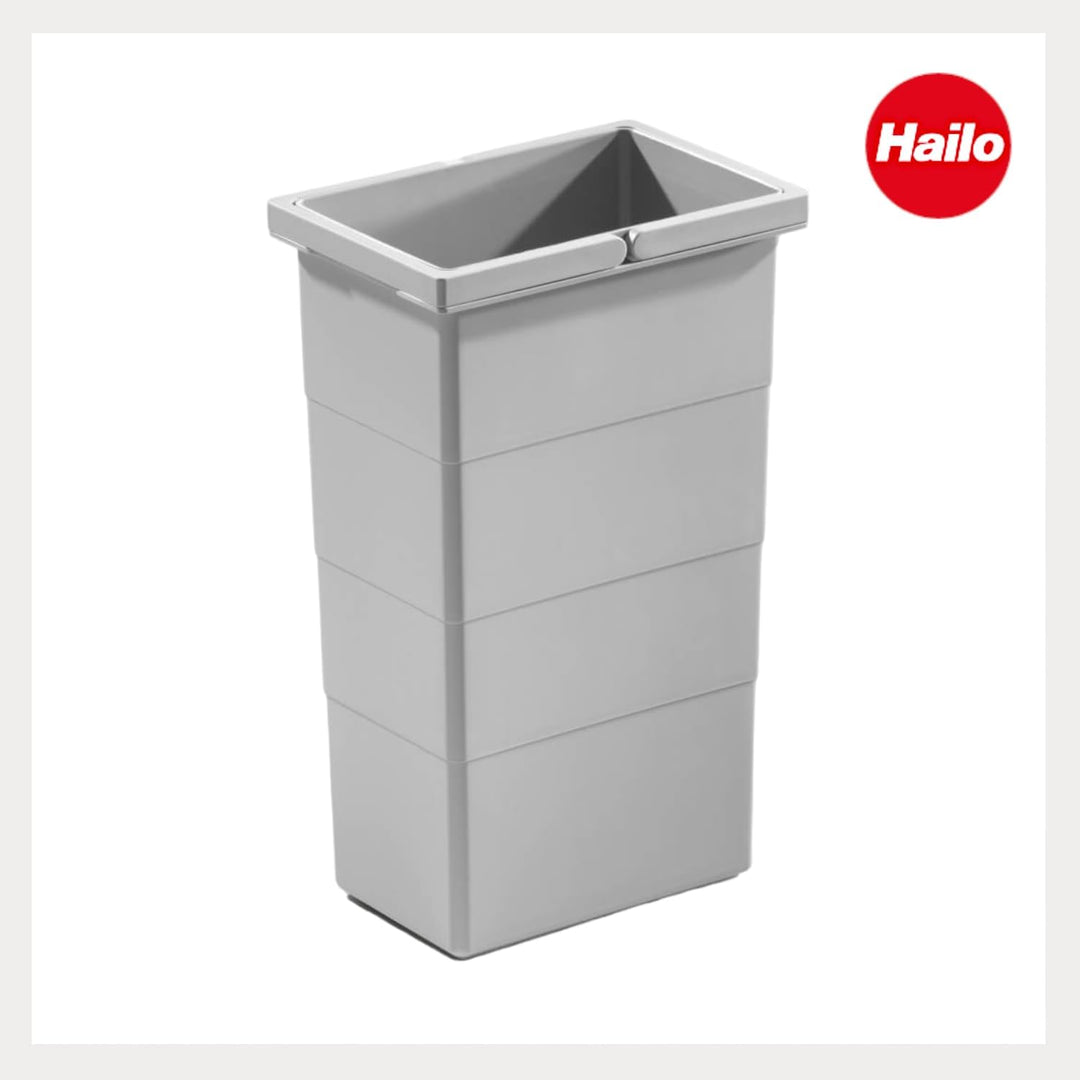 Hailo 10 Ersatzeimer Abfalleimer Terzett Triple-XL Raumspar-Tandem-H Rondo Grau Single, Single