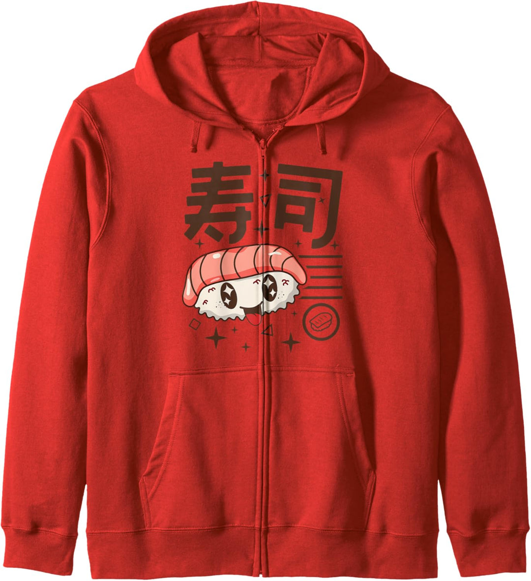 Kawaii Japanische Zeichentrickfigur mit Anime sushi Kapuzenjacke