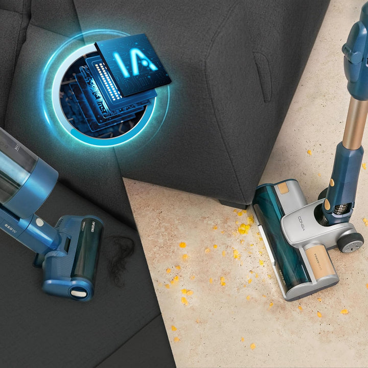 Cecotec Kabelloser Staubsauger Besen mit Selbstentleerungsbasis Conga Rockstar RZ90 AI AquaPet Flex