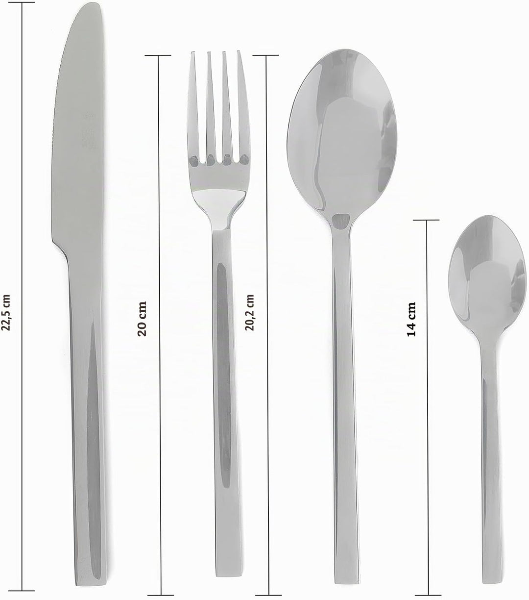 Russell Hobbs Besteckset 16-teilig, Edelstahl Besteck Set für 4 Personen, Vermont Besteckset Hochgla