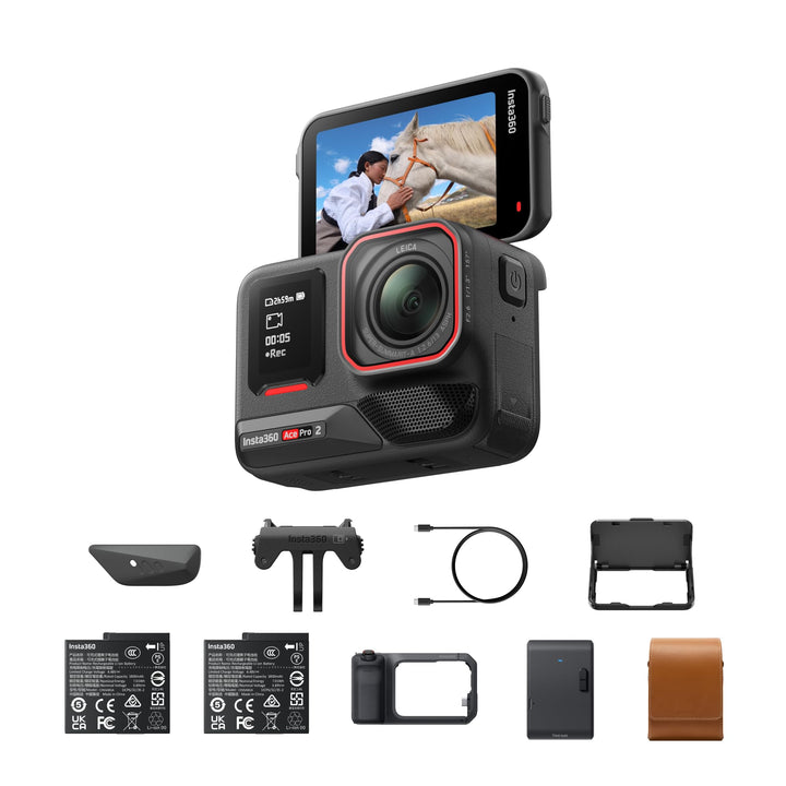 Insta360 Ace Pro 2 Flash Print-Bundle – wasserdichte 8K Action-Cam, mit Leica entwickelt, 1/1,3"-Sen