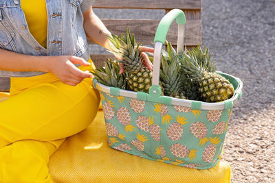 reisenthel carrybag pineapple – Stabiler Einkaufskorb mit viel Stauraum und praktischer Innentasche