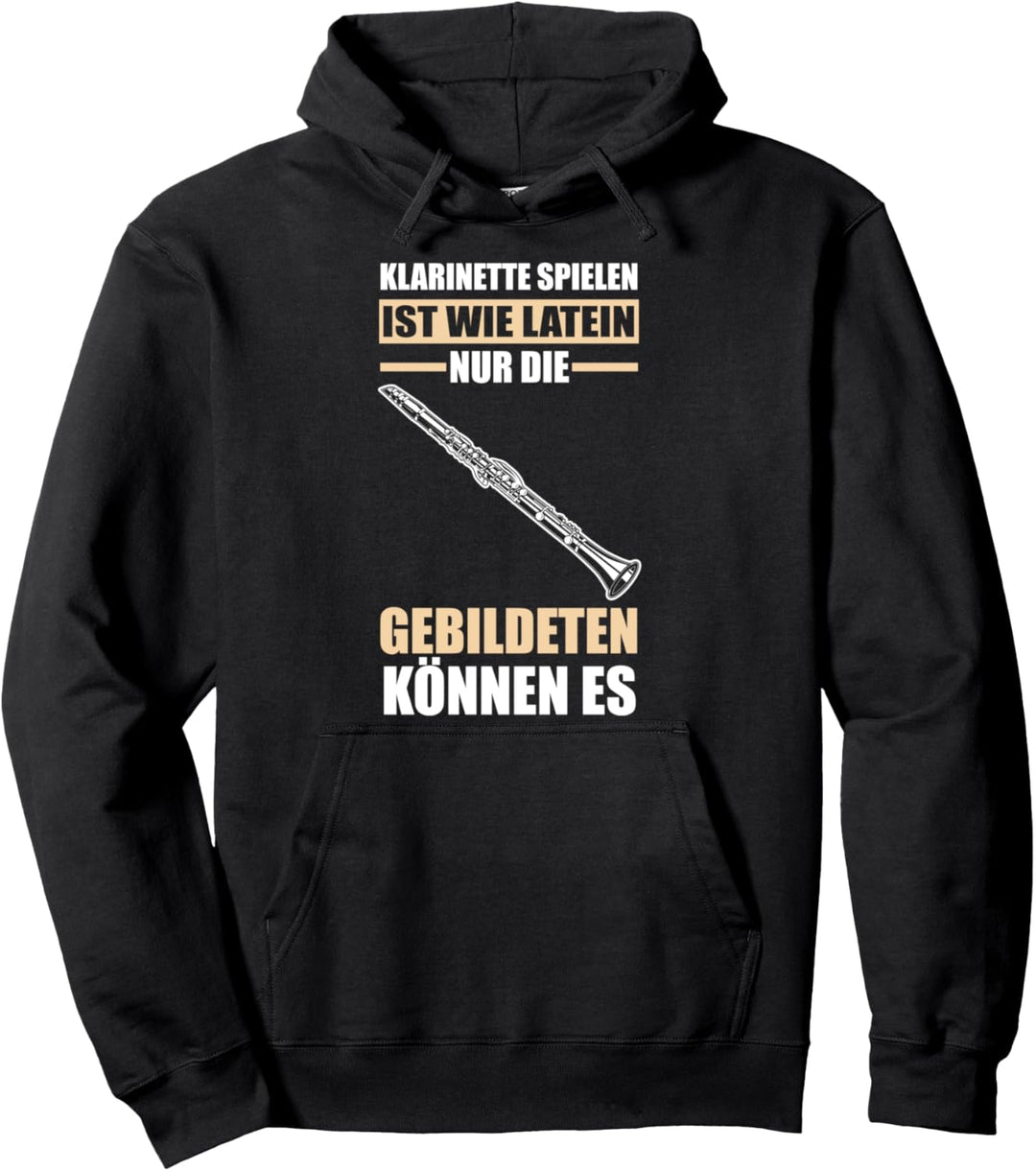 Klarinette Latein Musikverein Klarinettist Orchester Pullover Hoodie