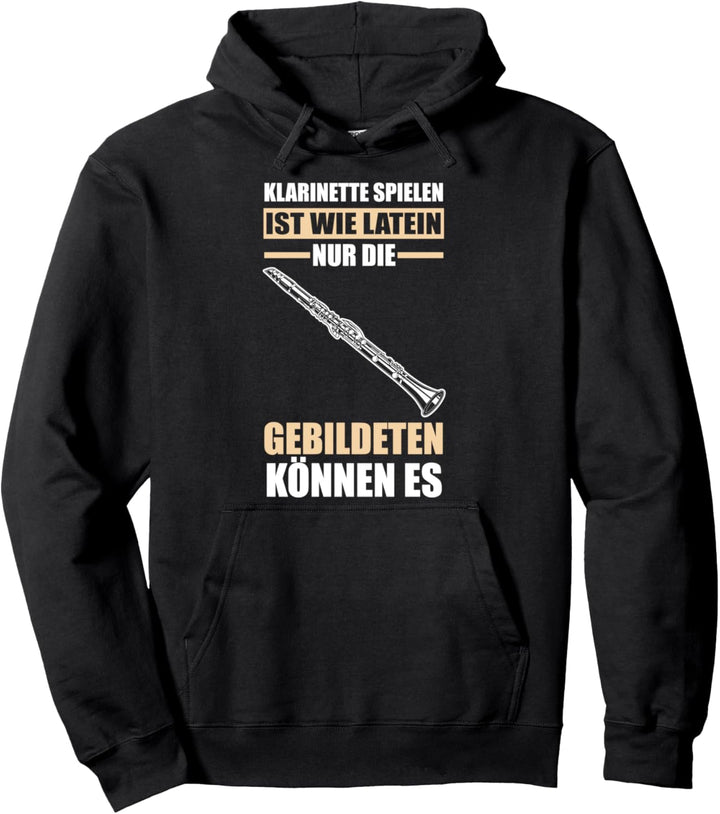 Klarinette Latein Musikverein Klarinettist Orchester Pullover Hoodie