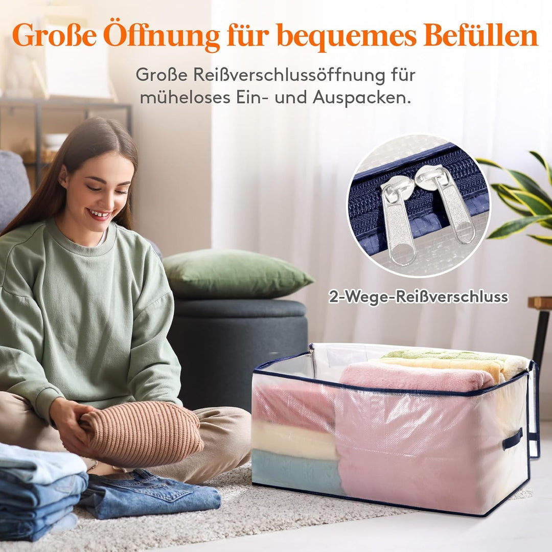 Lifewit 6 Stück 90L Umzugstaschen mit Griff, Aufbewahrungstasche für Bettdecken, Grosse Tasche mit R