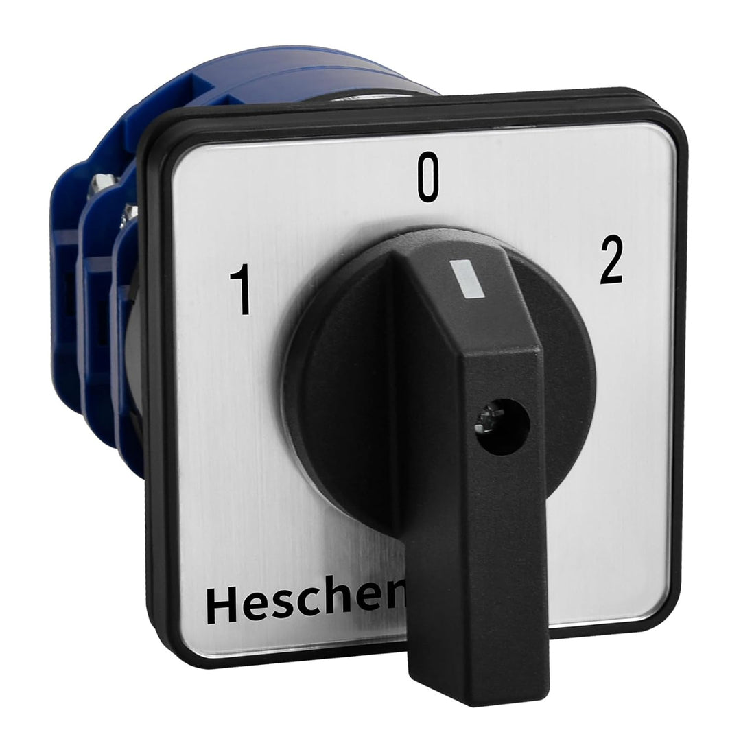 Heschen Drehwechsel-Nockenschalter, LW28-125/D202.2, 125A 660VAC, 2 Phasen, ON/OFF/ON 3 Positionen,