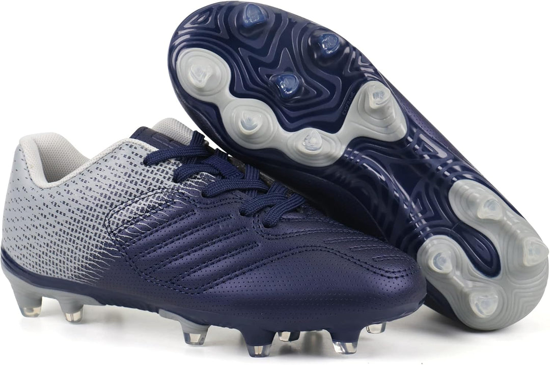 JABASIC Fussballschuhe Kinder Jungen Mädchen Sportliche Outdoor Stollenschuhe Kinder 28 EU Marine Gr