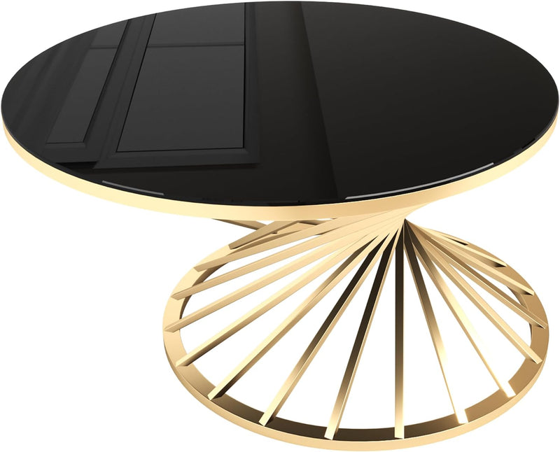 BIJON Glasplatte Schwarz Rund Tisch ESG Sicherheitsglas - Für Esstisch, Couchtisch, Gartentisch, Sch