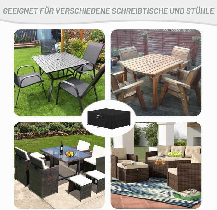 Gartenmöbel Abdeckung Wasserdicht Abdeckplane Gartenmöbel | Tischabdeckung Outdoor Wetterfest, 420D