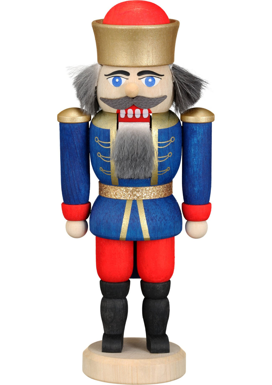 Seiffener Volkskunst Nussknacker König 12 cm (blau), Blau
