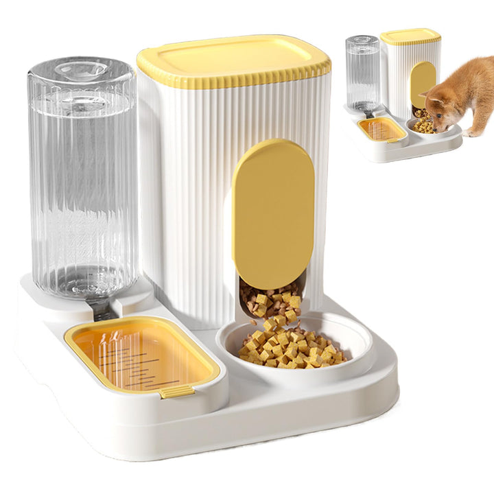 Automatischer Katzenfutterautomat,Katzenfutter Spender & Wasserspender | 2 In 1 Fütterungsstation Mi
