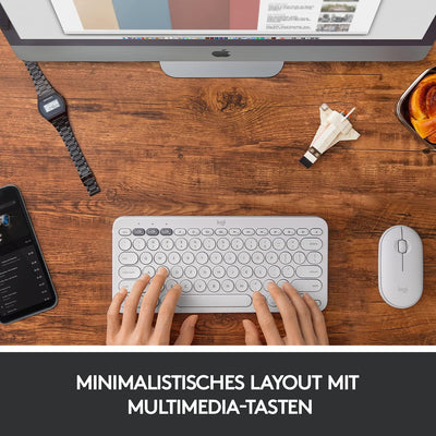 Logitech - Eingangsgeräte K380 F. MAC Multi-Device BTKEYB - Offwhite - ESP - Mediter