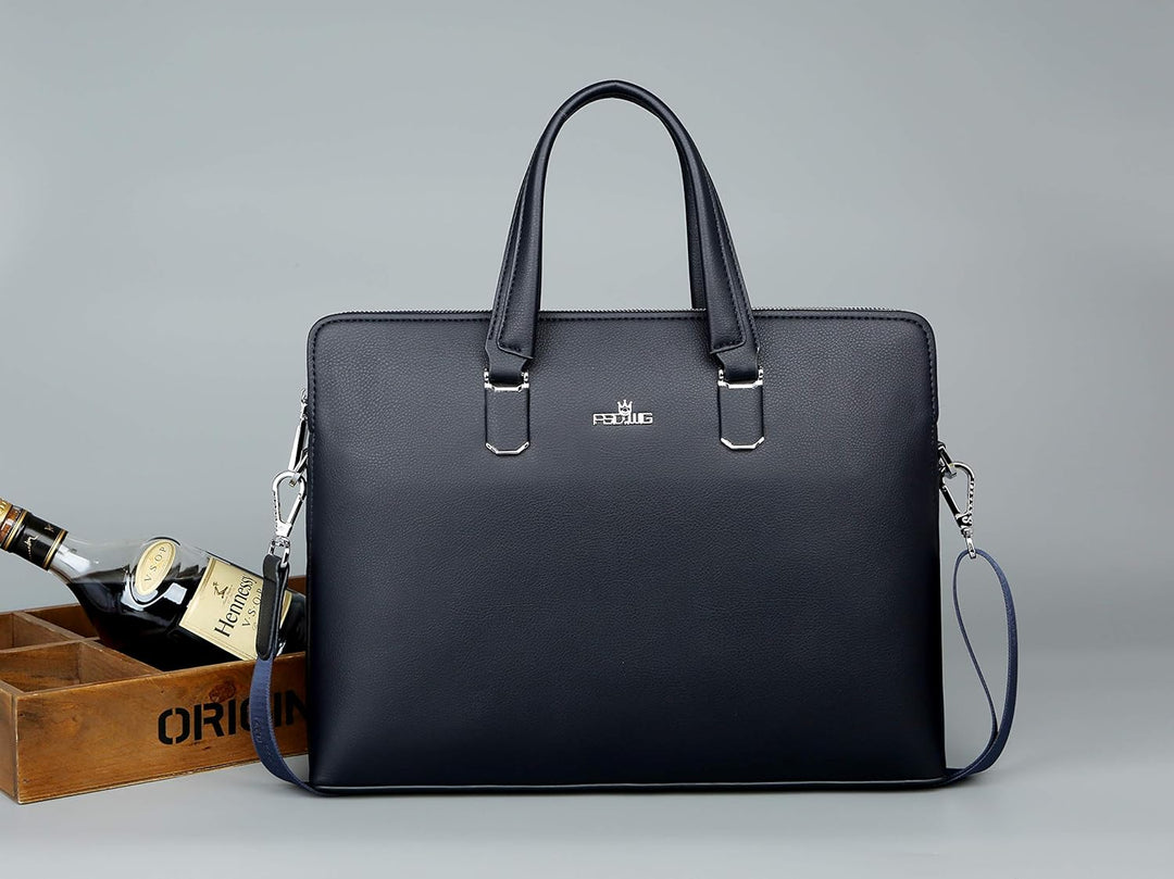 FSD.WG Herren Business Tasche,Wasserdichte Leder Aktentasche,Schulter Laptop Business Tasche für Bus