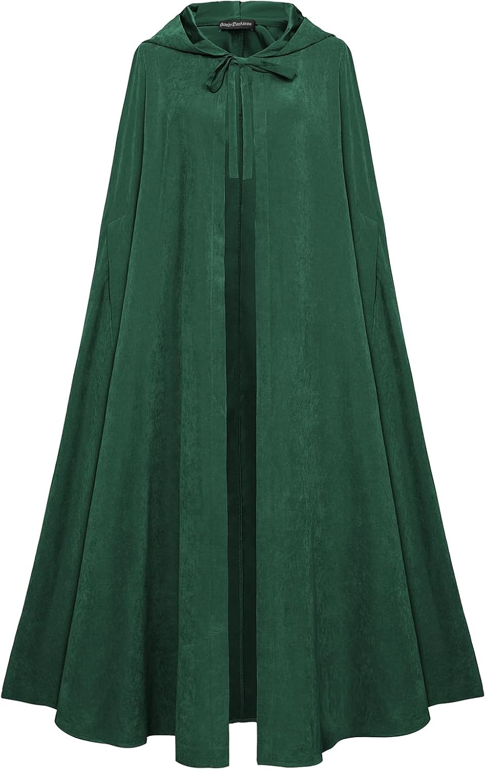 SCARLET DARKNESS Damen Mittelalter Umhang mit Kapuze Unisex Maxi Umhang Hexe Cosplay Cape Dunkelgrün