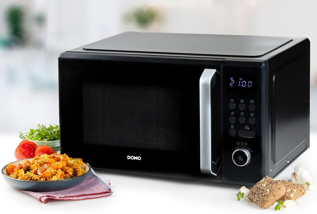 DOMO DO23101 Freistehend Mikrowelle - 5 Leistungsstufen - Auftaufunktion - 8 automatische Programme