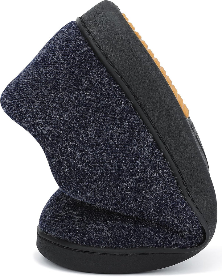 Mishansha Herren Winter Warme Hausschuhe Memory Foam Plüsch Pantoffeln,Gr.39-48 Blau 39 EU, Blau 39
