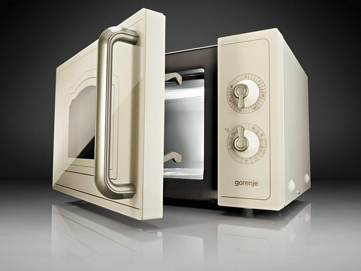 Gorenje MO 4250 CLI Stand-Mikrowelle mit Grillfunktion / 700 W / Garraum 20 L / elfenbein / Classico