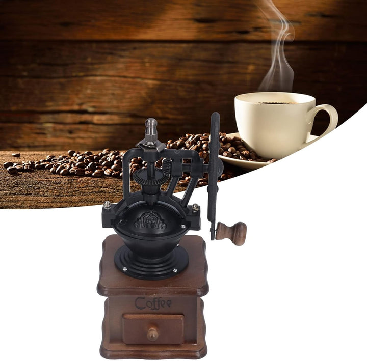 Kaffeemühle Manuelle mit rad, Retro Manuelle Mühle Handschleifer Handkurbel Kaffeemühle mit Schublad