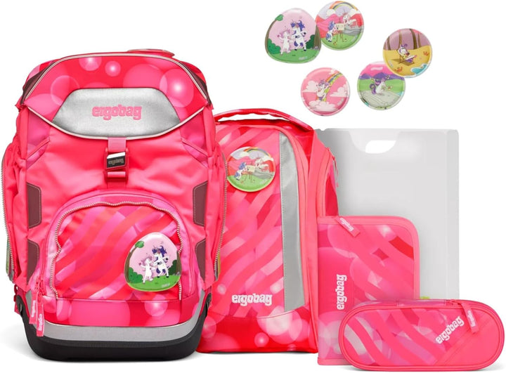 ergobag pack Set ergonomischer Schulrucksack Flexibel 6-teilig 1. Klasse Grundschule Einheitsgrösse