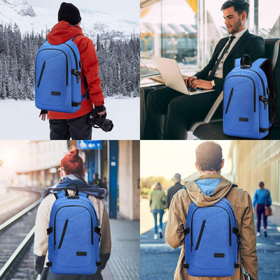 WENIG Laptop Rucksack Herren,15.6 Zoll Laptop Anti Diebstahl Rucksack Tasche Schulrucksack Business