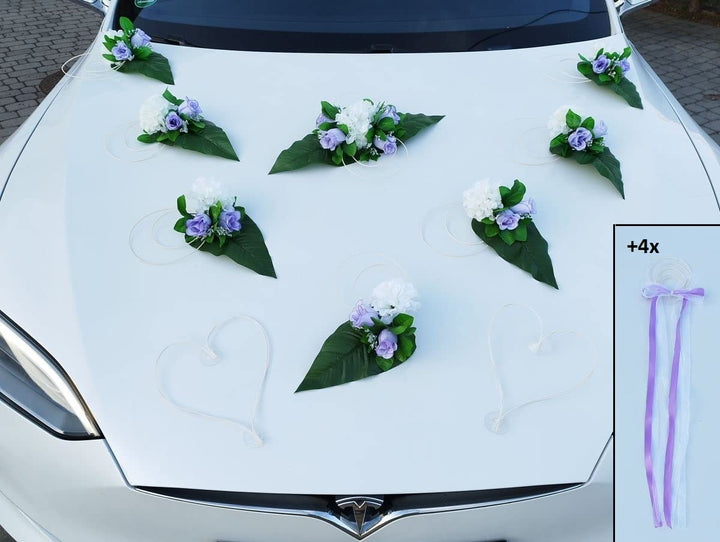 Traumschmuck Auto Schmuck Braut Paar Rose Deko Dekoration Autoschmuck Hochzeit Car Auto Wedding Deko