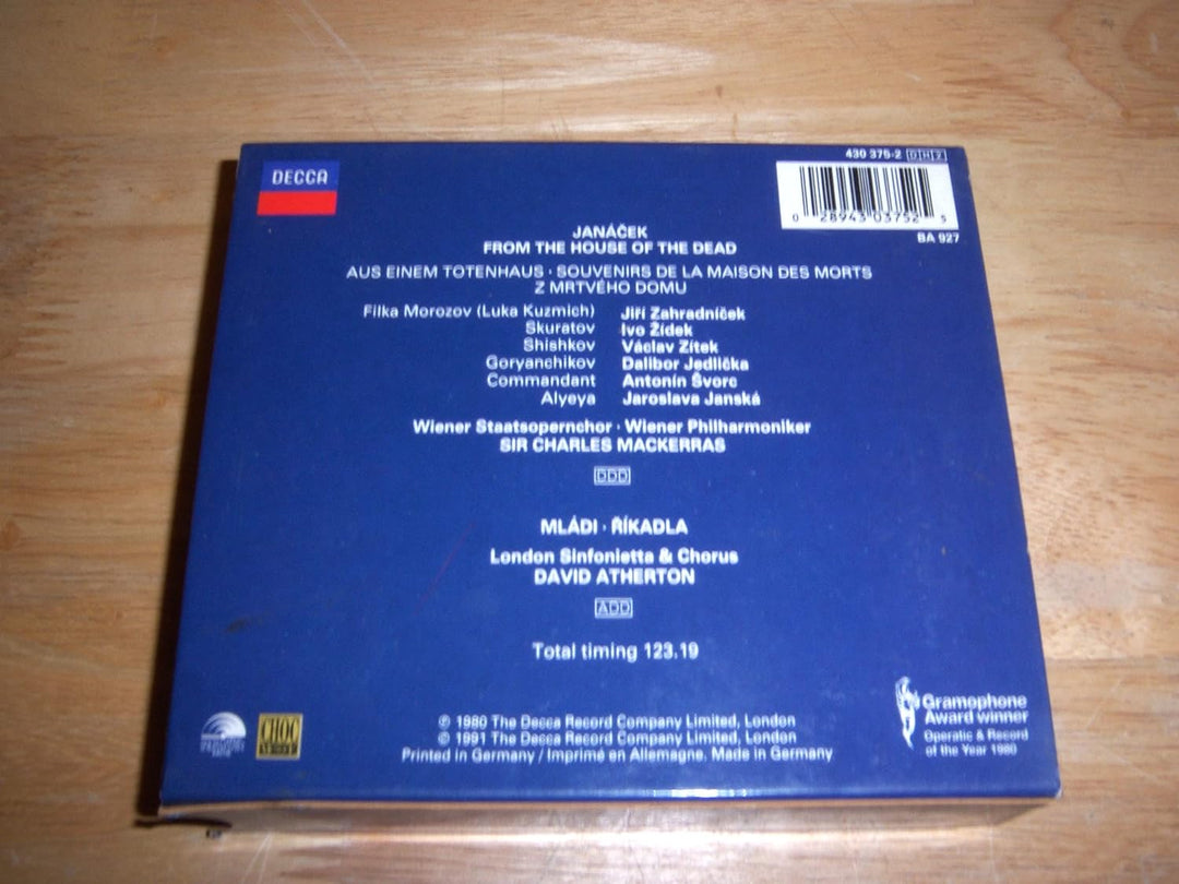 Aus Einem Totenhaus (Gesamtaufnahme), Audio-CD