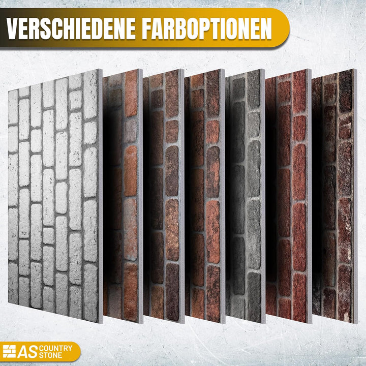 AS Country Stone® Wandverkleidung Steinoptik | 100x50x2 cm | 3D Effekt Wandpaneele Steinoptik für Kü