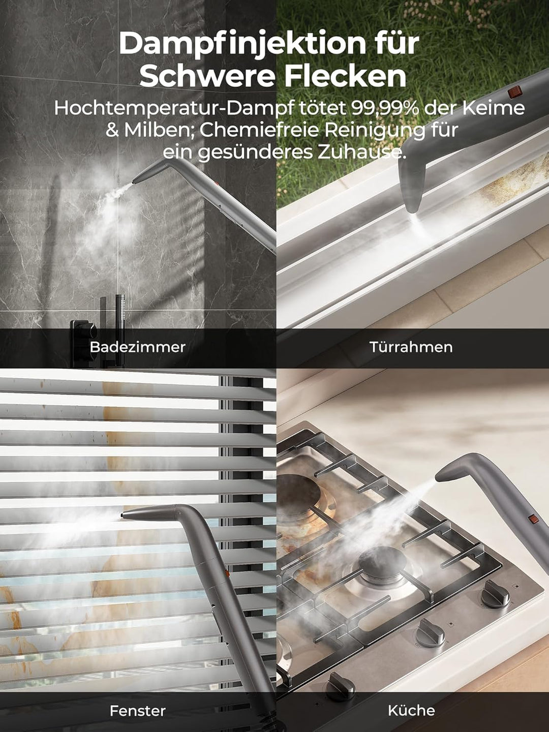 uwant polsterreiniger gerät Dampf- &amp; Heiztechnik 18000Pa starke Saugkraft geeignet für Teppich, Sofa